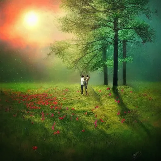 Beautiful Anima Dream Colour Nature Scenes Light Stable Diffusion
