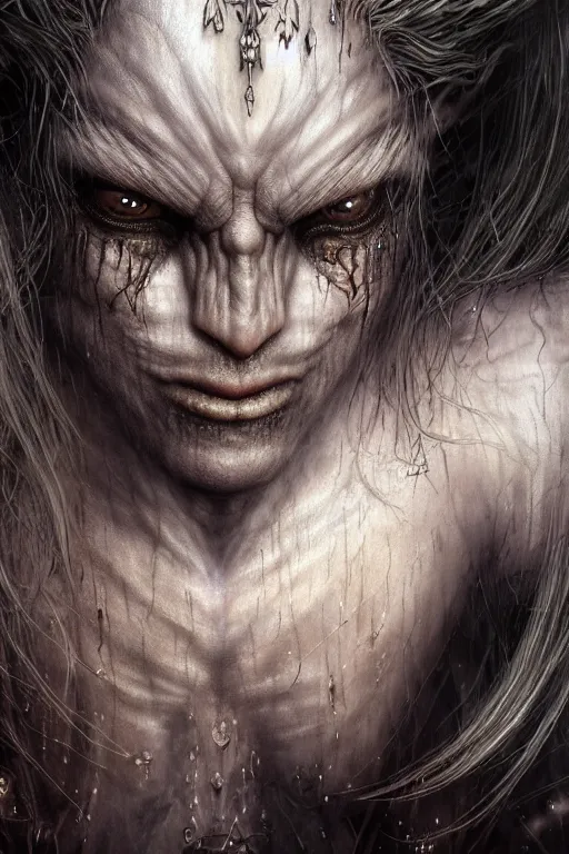 Image similar to one - eye ogre, intricate, ethereal, by luis royo, hyper detailed, weta digital, ray trace, unreal engine, trending on artist, lit, glow, cinematic, soft light, photorealistic, volumetric, realistic, glossy, 8 k post - production, masterpiece, luxury, smooth