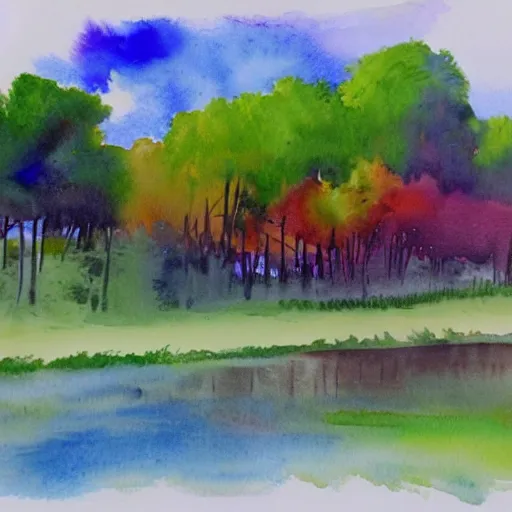 Image similar to watercolor landscape