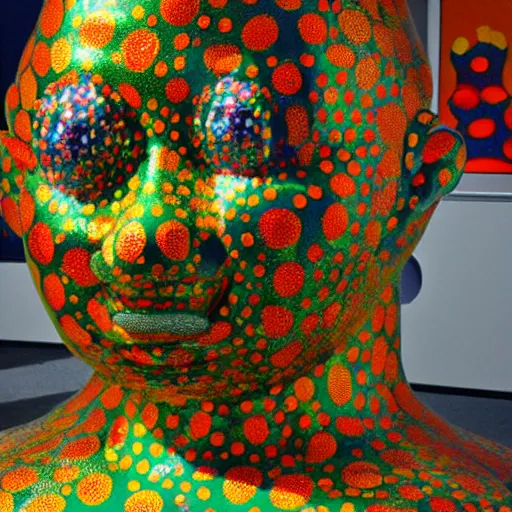 Image similar to a sculpture of yayoi kusama