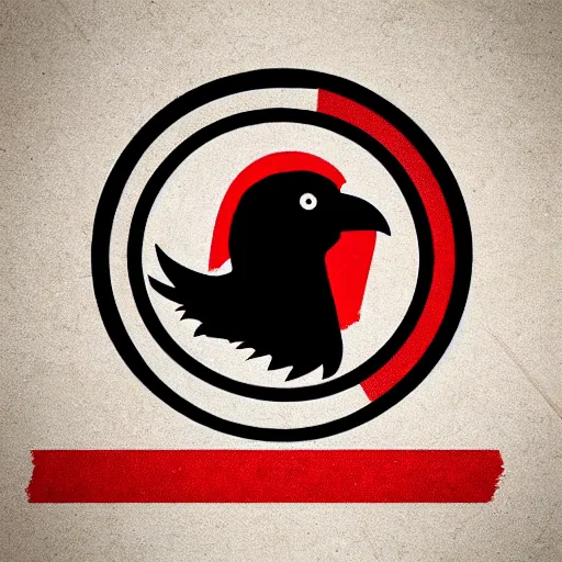 Image similar to logo of a raven with red lines inspired by infamous second son bad karma, perfect