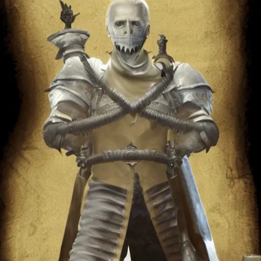 Image similar to joe biden as a darksouls boss