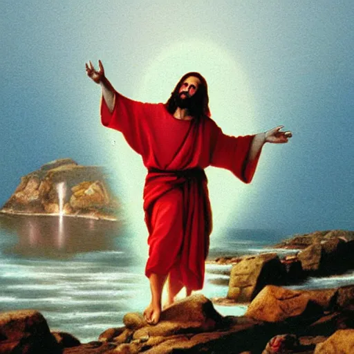 Image similar to Jesus turning water into lean