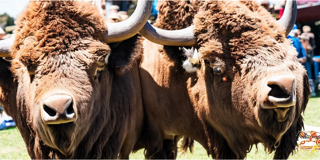 Image similar to fair rides petting zoo bison focus photography