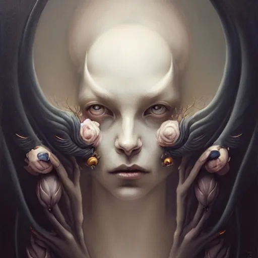 Prompt: woman suffocating by people, in the style of peter mohrbacher by weta digital and beth cavener, high face symmetry, intricate, masterpiece, award winning, high face symmetry, intricate