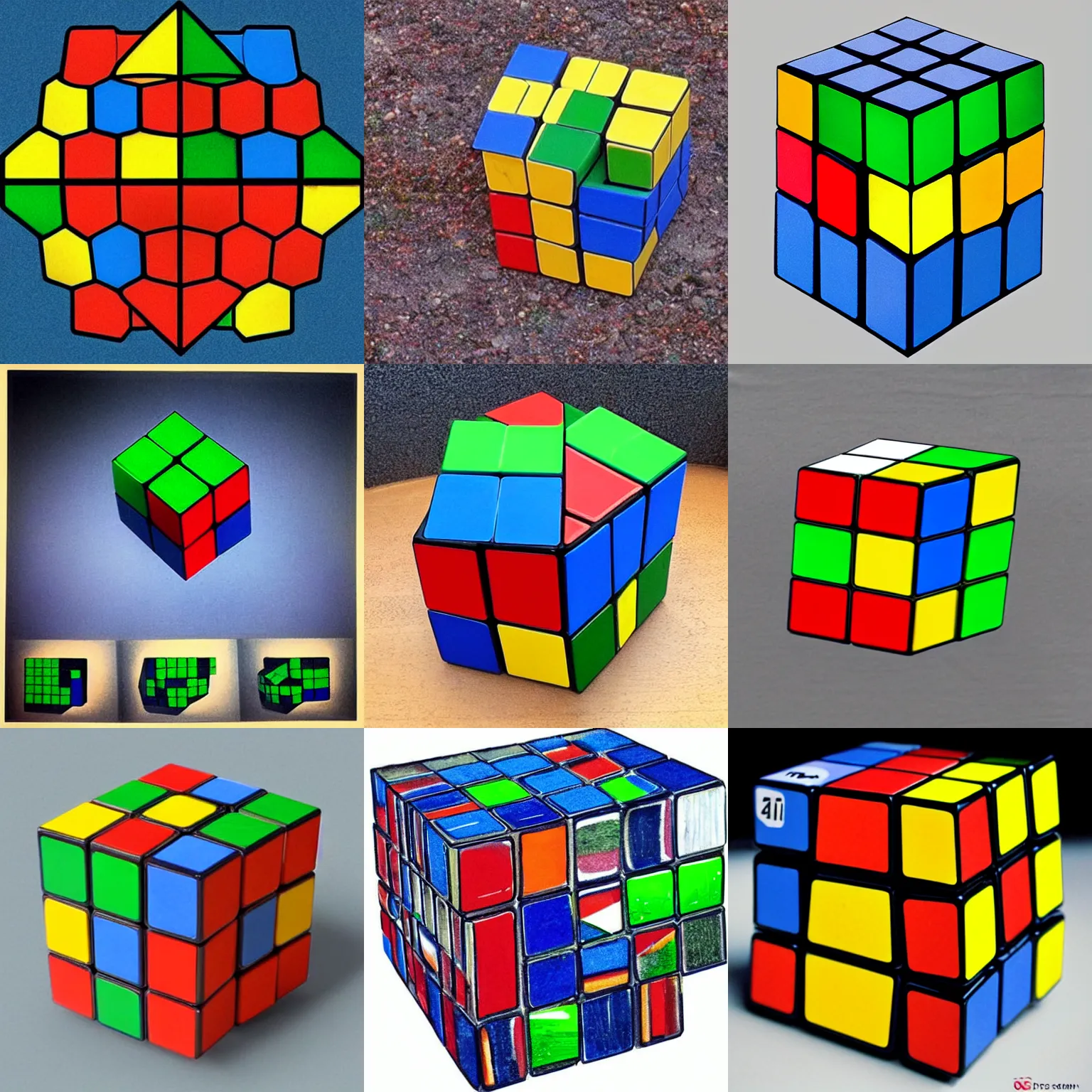 Prompt: the earth in the shape of a rubik's cube