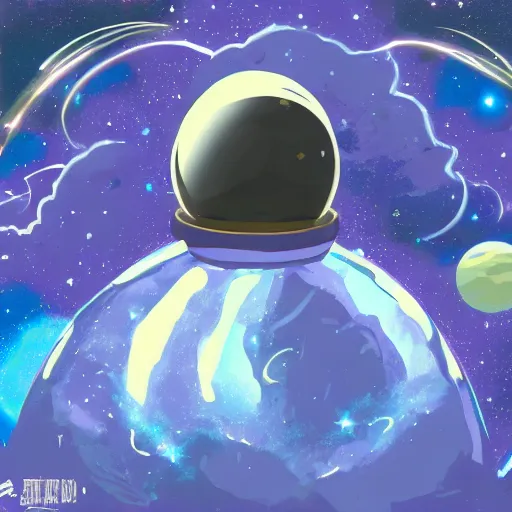 Image similar to space rock, floating in space, Hiroaki Tsutsumi style