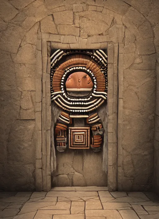 Image similar to Shipibo doorway to eternity, unreal 5, DAZ, hyperrealistic, octane render, cosplay, RPG portrait, dynamic lighting