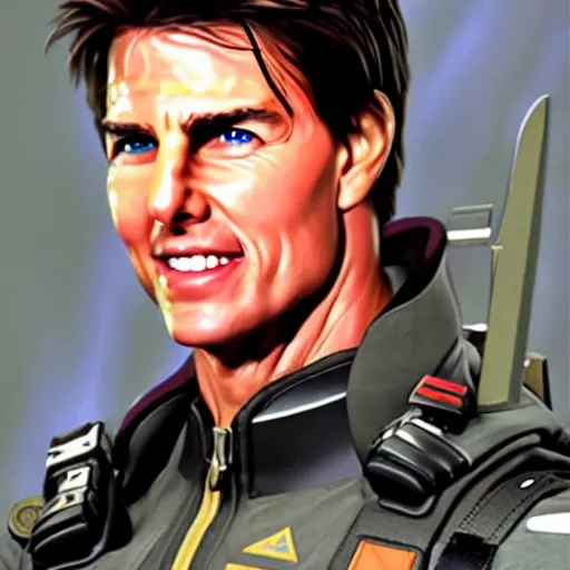 Prompt: tom cruise as an apex legends character