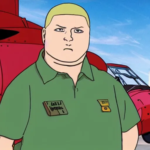 Image similar to Bobby Hill is the pilot of EVA-01