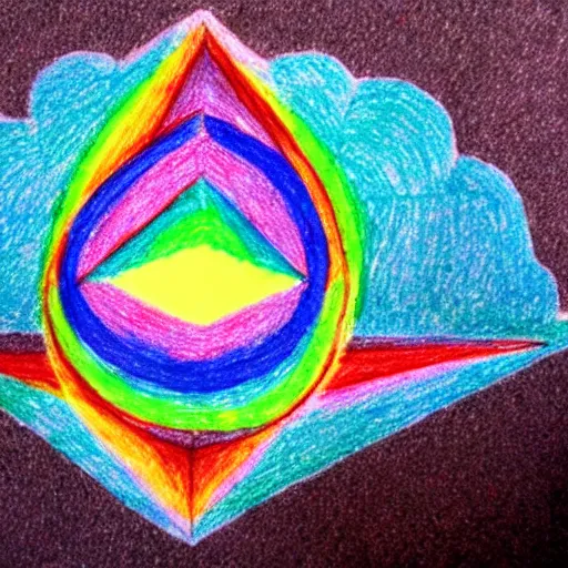 Prompt: moon prism give me strength. drawing with felt - tip pens