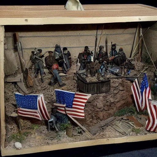 Prompt: civil war diorama