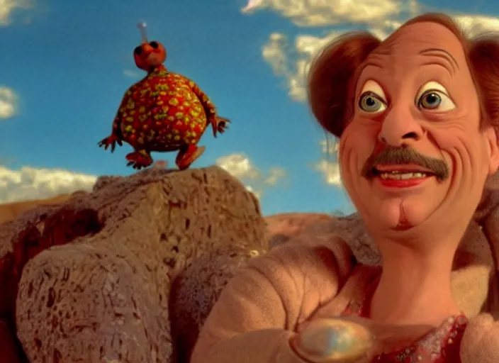 Prompt: ! dream a still image from an animation movie by terry gilliam and walt disney, technicolor 4 k