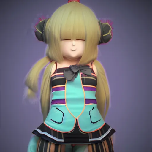 Prompt: cute fumo plush of a smug titan girl, vray