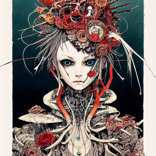 Image similar to prompt : portrait painted in ian mcque style drawn by vania zouravliov and takato yamamoto, inspired by voodoo, intricate acrylic gouache painting, high detail, sharp high detail, manga and anime 2 0 0 0