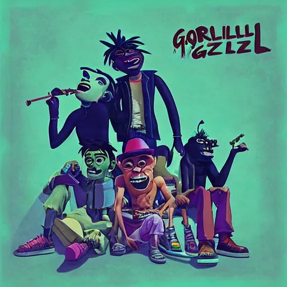 Image similar to gorillaz new album cover art