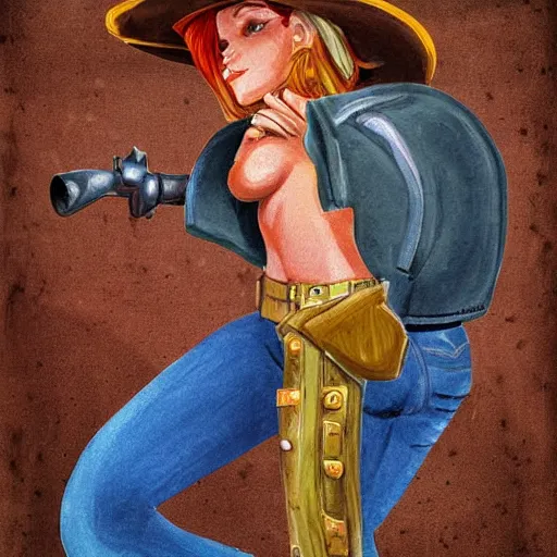 Image similar to female cowboy art by felice house