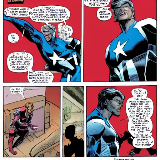 Image similar to xqc in a marvel comic book