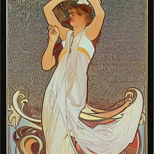 Image similar to venice by alphonse mucha