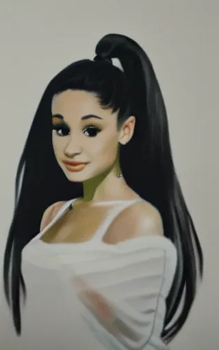 Prompt: painting of Ariana Grande, in the style of Chamberlain, Johns