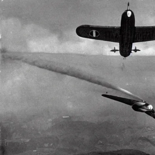 Image similar to ww 2 plane dropping nuclear bomb