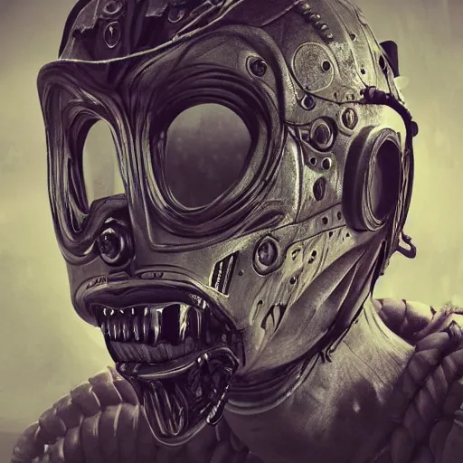 Image similar to Very very very very highly detailed epic central composition photo of demonic face with baseball mask, intricate, dystopian, sci-fi, extremely detailed, digital painting, artstation, concept art, smooth, sharp focus, illustration, intimidating lighting, incredible art by Anna Dittmann, Anton Pieck, Octane render in Maya and Houdini