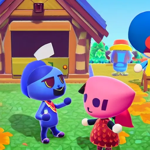 Prompt: mystique as a character in animal crossing