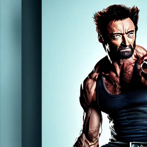 Prompt: Hugh Jackman as wolverine 4K quality