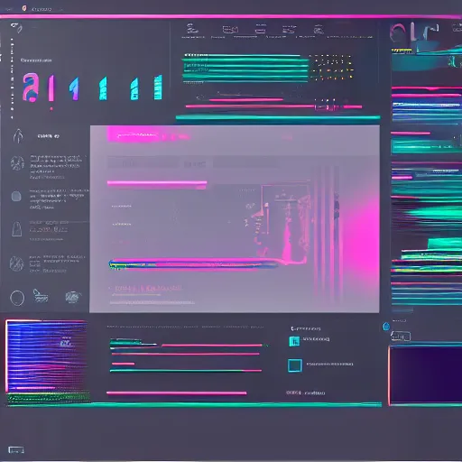 Image similar to a computer UI designed by Ash Thorp.