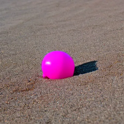 Prompt: a picture of bubblegum at the beach