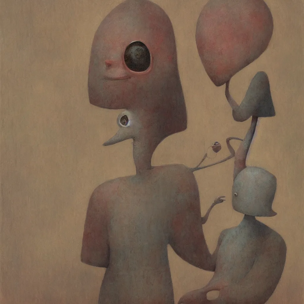 Image similar to a portrait of a character by Shaun Tan