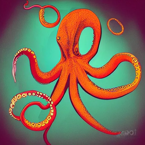 Image similar to “ surreal illustration of an octopus, 8 k, digital art, colorful ”