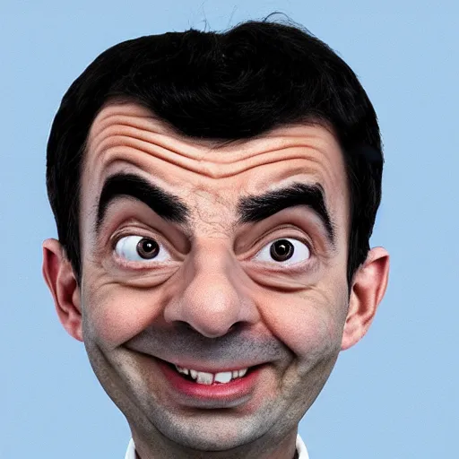 Prompt: detailed portrait of nathan fielder as mr bean, sharp high quality