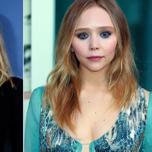 Image similar to elizabeth olsen mixed with jennifer lawrence