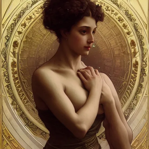 Image similar to portrait of pain goddess, intricate, elegant, highly detailed, digital painting, artstation, concept art, smooth, sharp focus, illustration, art by artgerm and greg rutkowski and alphonse mucha and william - adolphe bouguereau