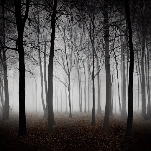 Prompt: A scary wich in a dark forest