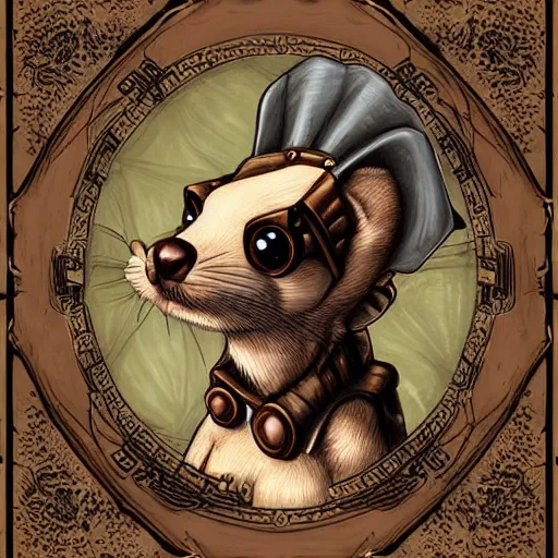 Image similar to steampunk ferret in tophet art