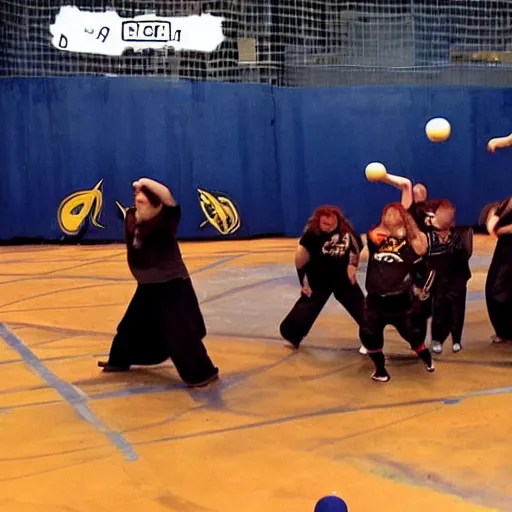 Prompt: heavy metal dodgeball