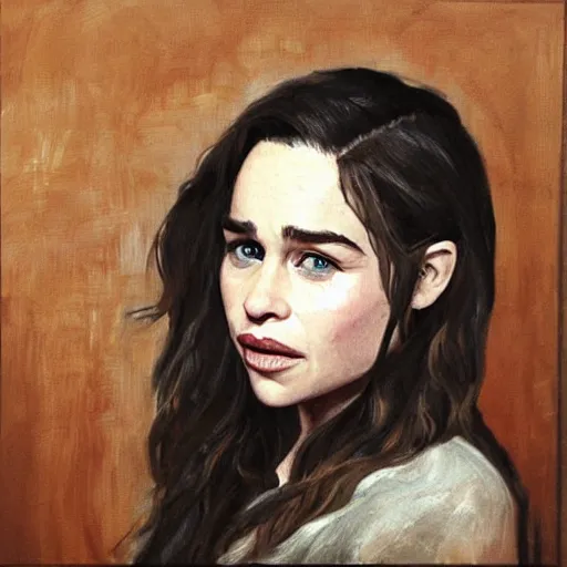 Prompt: Emilia Clarke in a Painting
