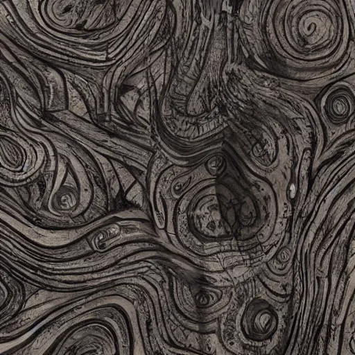 Prompt: 2 d, ancient ornate eldritch dark wood texture with silver veins, detailed texture, uvw, artstation
