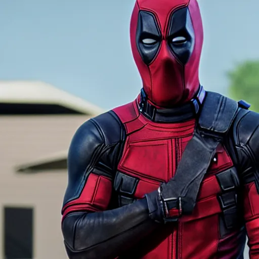 Image similar to Deadpool in Sons of anarchy very detail4K quality super realistic