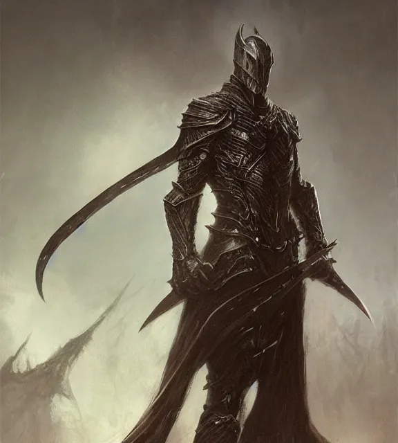 Image similar to balder knightconcept, beksinski, age of sigma art, frank franzetta, ruan jia, dark soul armor concept, trending on artstation, wayne barlowe, adrian smith fantasy art, elden ring art, the hobbit art, lord of the ring art, infinity blade armor