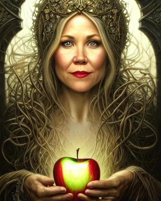 Prompt: detailed portrait of christina applegate apple!! intricate gate!! by tomasz alen kopera and peter mohrbacher and johanna martine! and margaret keane! coherent luminescent