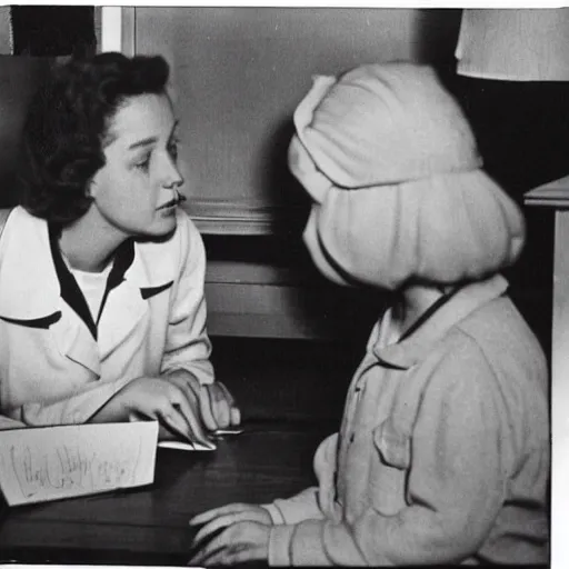 Image similar to “ child in 1 9 5 0 nurse consulting in west germany ”