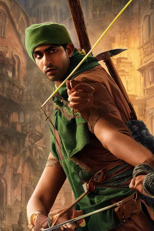 Image similar to intricate color photo of rishi sunak as robin hood but robbing the poor, 8 k octane beautifully detailed render