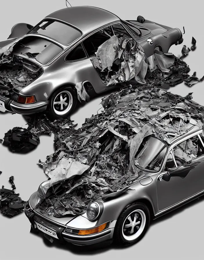 Image similar to porsche 9 1 1 as exploded parts catalog