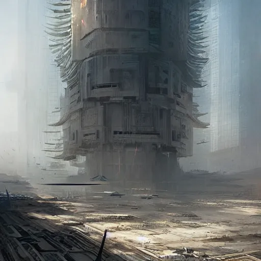 Prompt: dubai 2 0 3 0, dystopia, by greg rutkowski