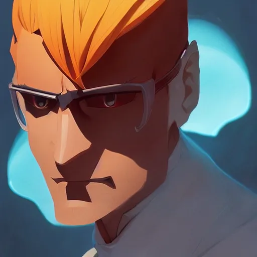 Image similar to face icon stylized minimalist trigun, loftis, cory behance hd by jesper ejsing, by rhads, makoto shinkai and lois van baarle, ilya kuvshinov, rossdraws global illumination