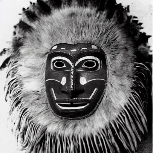 Image similar to vintage photo of Tsimshian animal mask by edward s curtis