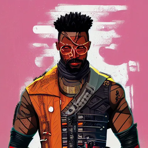 Image similar to a matte painting of killmonger, drip, stylish, sleek, by sachin teng